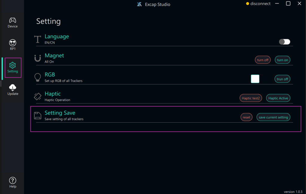 Save Settings